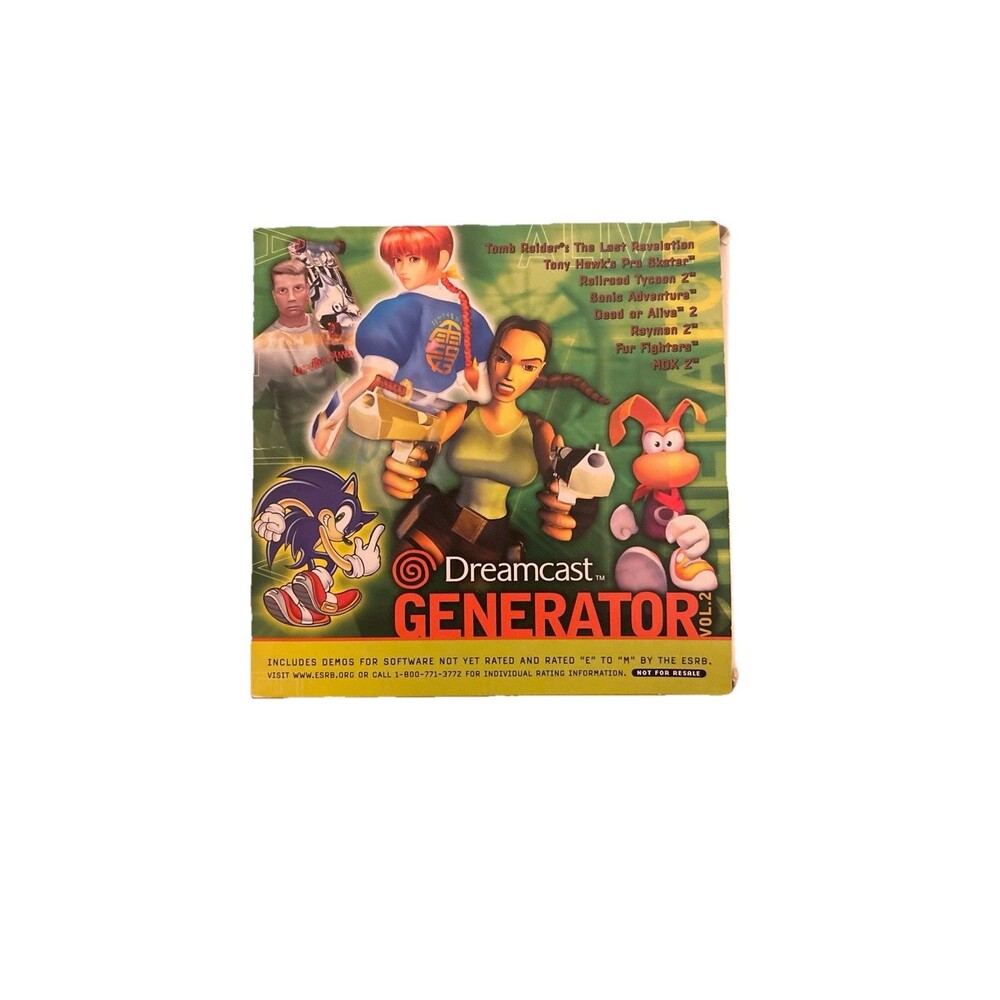 Sega Dreamcast Generator Vol 2 Demo Complete with Disc and Sleeve 1998